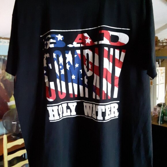 Vtg BAD COMPANY HOLY WATER 1990 WORLD TOUR T-SHIRT (XL) EXC Rock BRIAN HOWE RARE - Picture 1 of 2